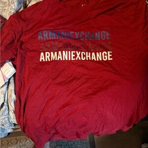 Armani Exchange Burgundy Tee